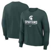 Michigan State Nike Women's Cotton Boxy Long Sleeve Tee